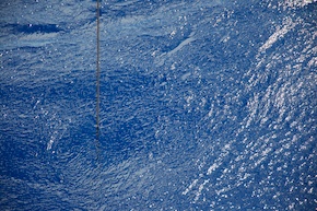 TowCam is lowered over the side of the boat with a single, small cable. We can see to a depth of about 20 meters, but TowCam is about 3.5 kilometers below the boat.